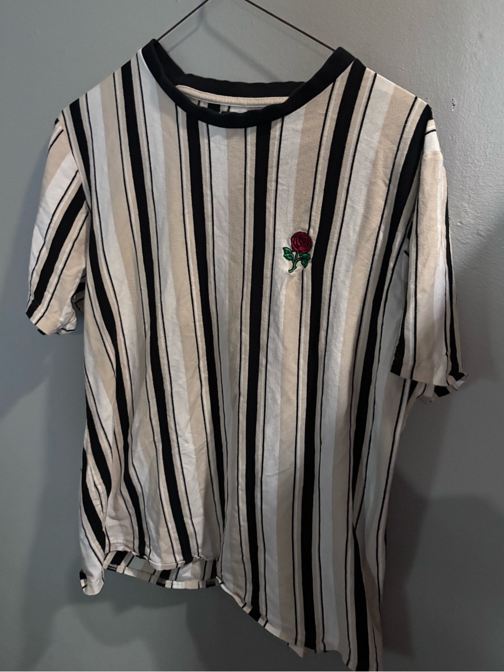 88 Brand Striped Rose Tee